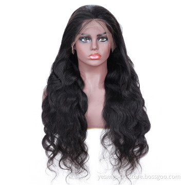 Wholesale Body Wave Human Hair Wig , 100% Cuticle Aligned Virgin Hair Peruvian 13*4 Lace Front Wigs for Black Women